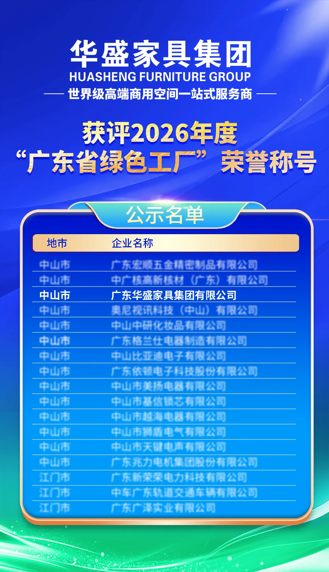 华盛家具